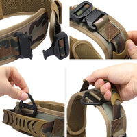 Adjustable Metal Double Buckle Tactical Dog Collar Luxury Designer Training Collar Dog German Shepherd For Medium Large Dogs by Tail chasers