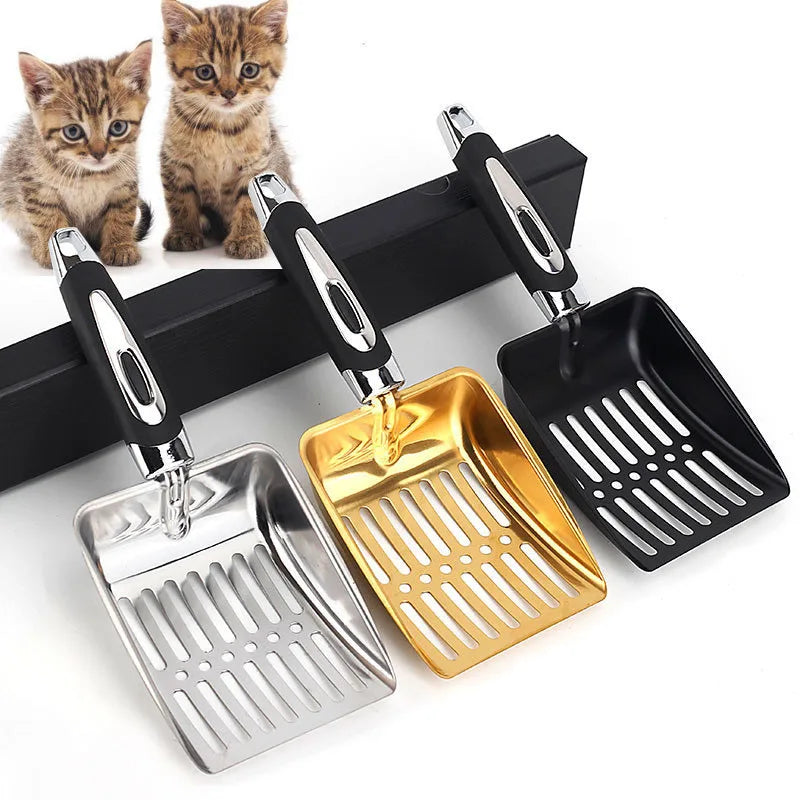 Cat Litter Scoop Metal Long Handle Litter Scooper Deep Shovel for Cat Kitten Litter Box Cleaning Tool Pet Supplies