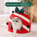 Christmas Gift Box Sleeping House for Festive Pets