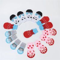 Pet Knit Sock Slippers - 4-Piece