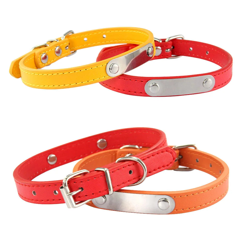 Personalized Engraved Leather Dog Collar