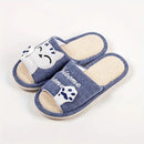 Cat Platform Linen Slippers