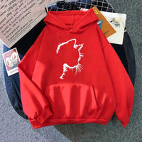 Men's Beautiful Cat Pattern Hooded Sweatshirt