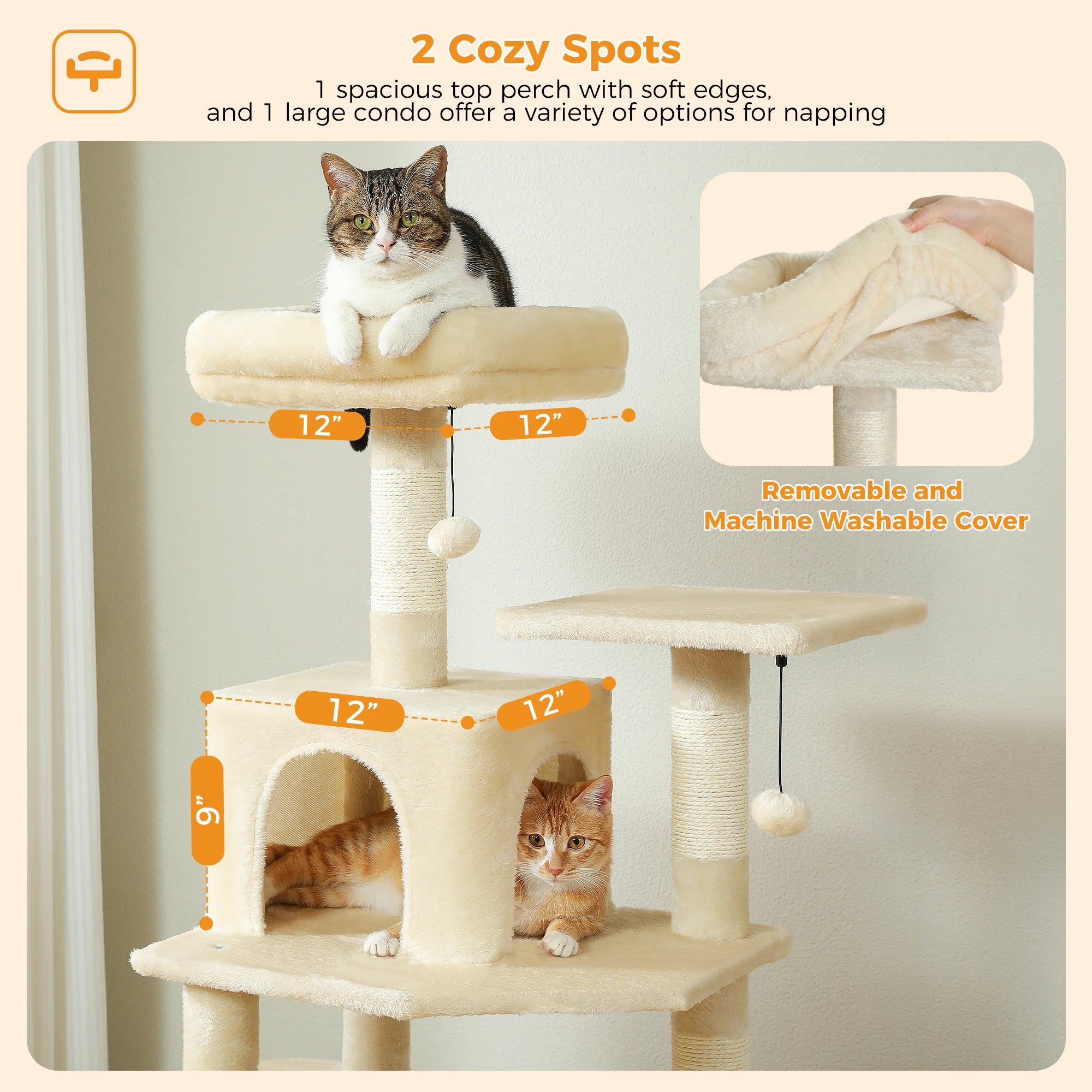 Spacious Multi-Level Cat Tower