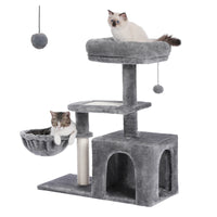 Multi-Level Cat Activity Tree with Scratching Posts & Hammock