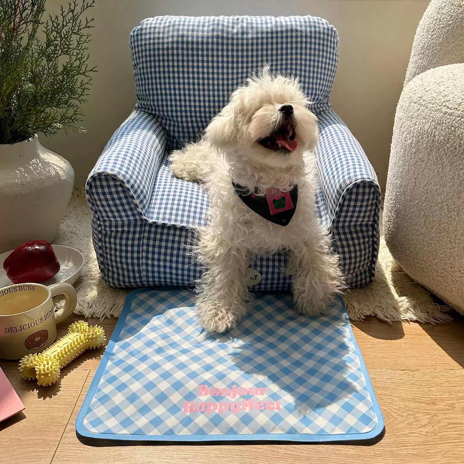 Checkered Pet Sofa Bed