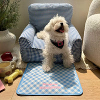 Checkered Pet Sofa Bed