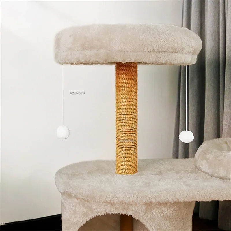 Three-Layer Cat Tree House - Multi-Level Scratching & Activity Center
