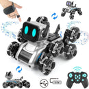 Remote Control Robot Dog | Gesture Sensing,Stunt Rc Cars, Interactive Pocket Emo Robot,Cool Lighting & Music by Tail chasers