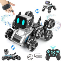 Remote Control Robot Dog | Gesture Sensing,Stunt Rc Cars, Interactive Pocket Emo Robot,Cool Lighting & Music by Tail chasers