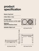 Collapsible Elevated Dog Bowls - Adjustable Stand with Double Stainless Steel Bowls