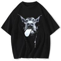 Men's Gothic Dog T-Shirt - Hip Hop Streetwear