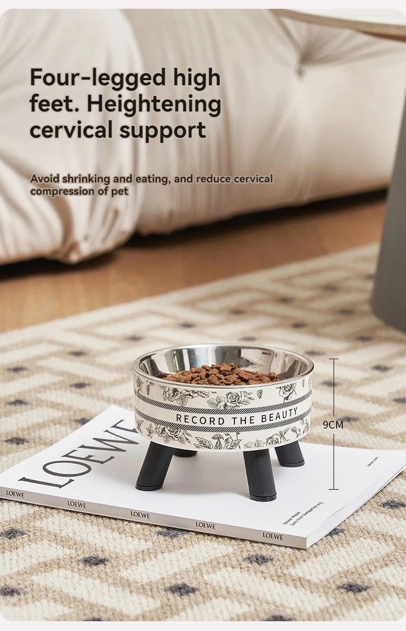 Beautiful Flower-Shaped Cat Bowl