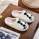 Border Collie Embroidered Plush Slippers
