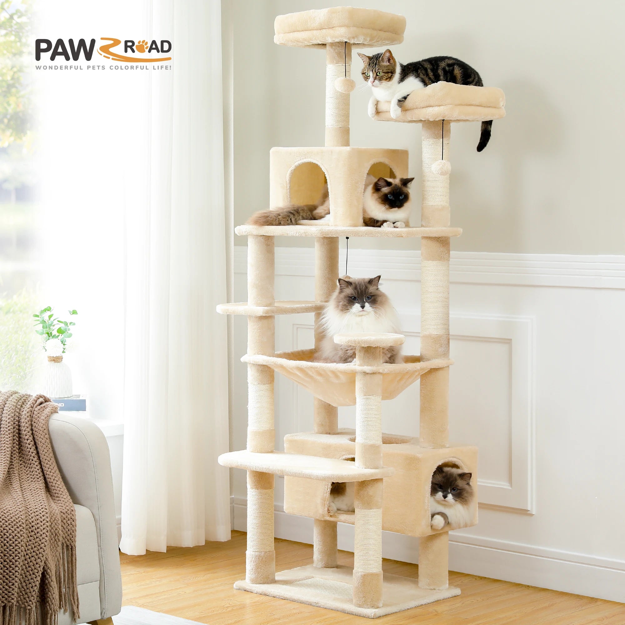 Spacious Multi-Level Cat Tower