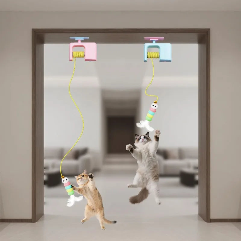 Interactive Hanging Cat Toy - Auto Caterpillar & Bird