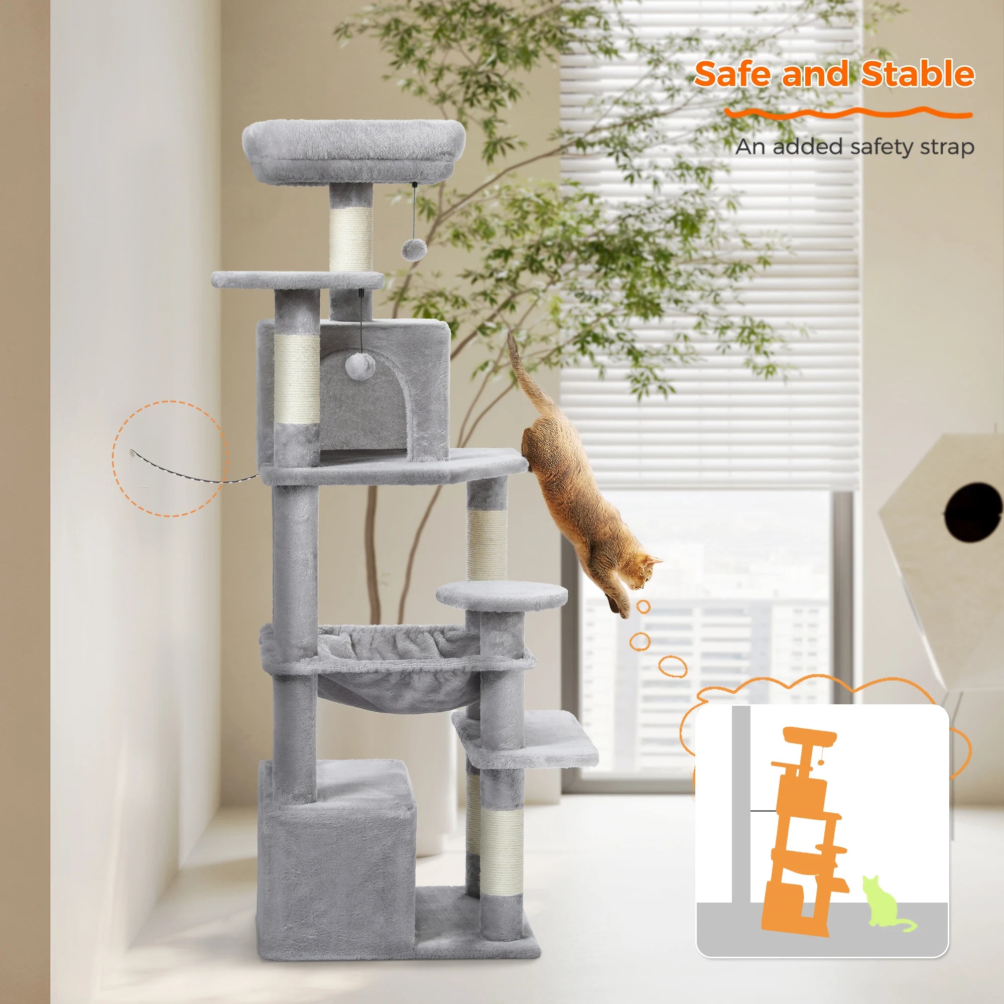 Spacious Multi-Level Cat Tower