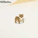 Cartoon Pet Acrylic Lapel Pin - Dogs & Cats