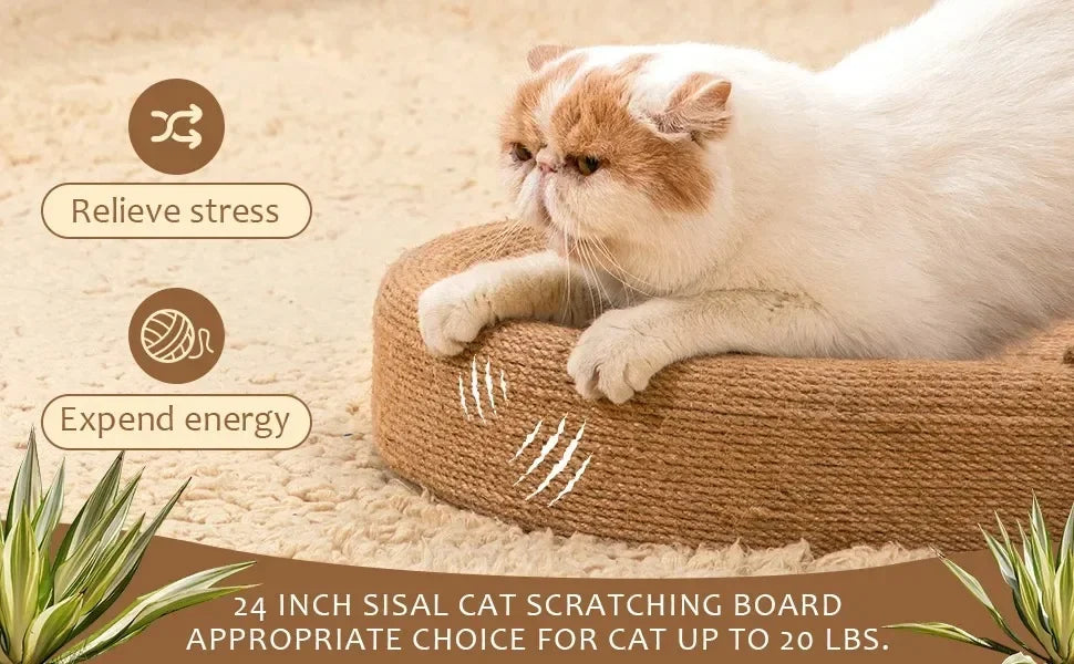 Cat Recliner Lounge - Portable Sisal Scratching Sofa