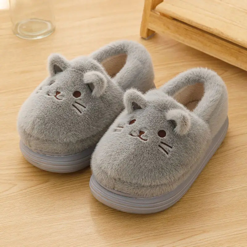 Cuddly Kawaii Cat Winter Slippers