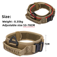 Adjustable Metal Double Buckle Tactical Dog Collar Luxury Designer Training Collar Dog German Shepherd For Medium Large Dogs by Tail chasers