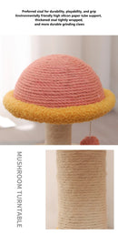 Interactive Cat Scratching Board - Wood Carousel Puzzle & Claw Care Station