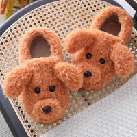 Dog Couple Slippers - Furry Winter