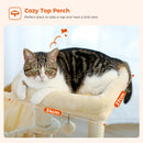 Multi-Level Cat Activity Tree with Scratching Posts & Hammock