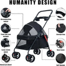 Lightweight Pet Stroller - Foldable Travel Stroller for Small Dogs & Cats