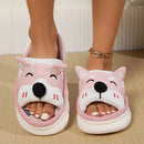 Designer Linen Platform Dog Slippers
