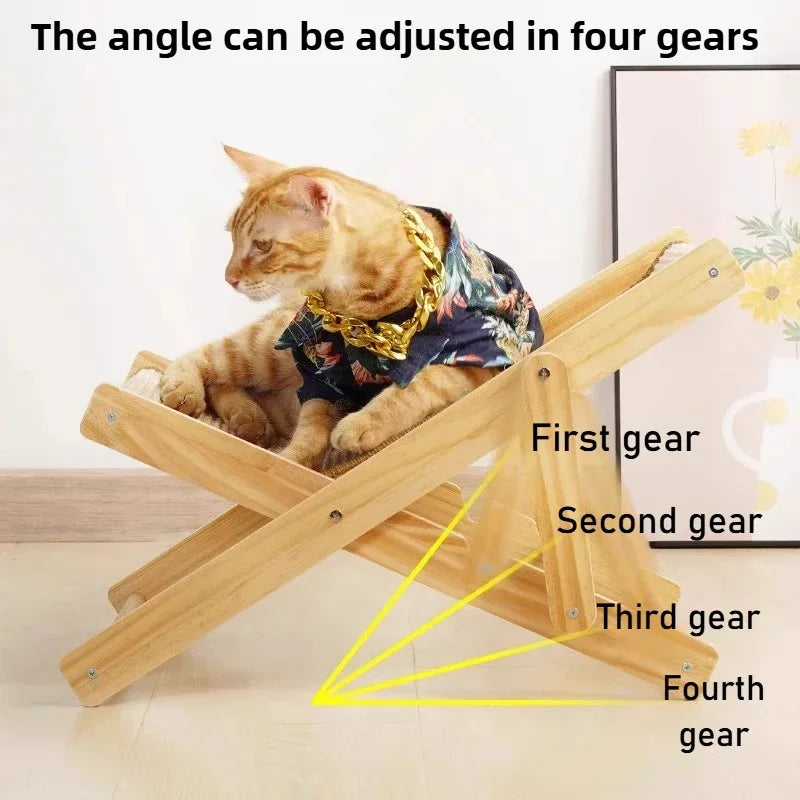 Cat Recliner Lounge - Portable Sisal Scratching Sofa