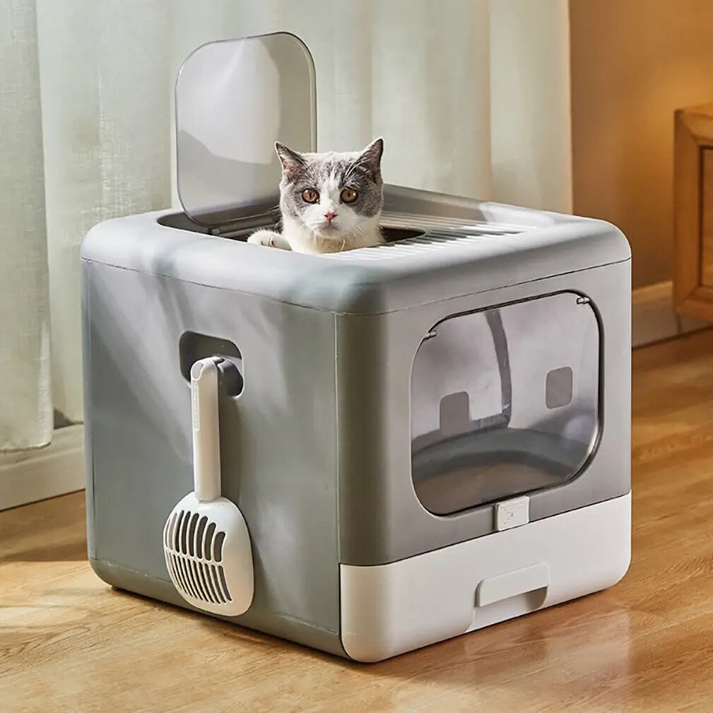 Foldable Sifting Enclosed Litter Box