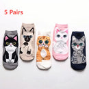 Playful Cat Cartoon Socks