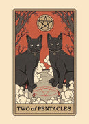 Black and White Cat Tarot Canvas Poster Good Luck Wall Art Pictures for Living Room Bedroom Playroom Modern Home Decor Gift by Tail chasers