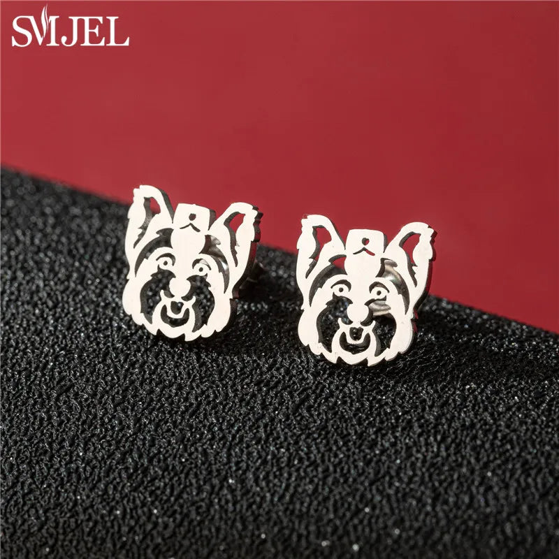 Dog Breed Cartoon Stud Earrings - Dachshund, Corgi & Chihuahua Designs