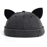 Vintage Cat Ears Brimless Beanie