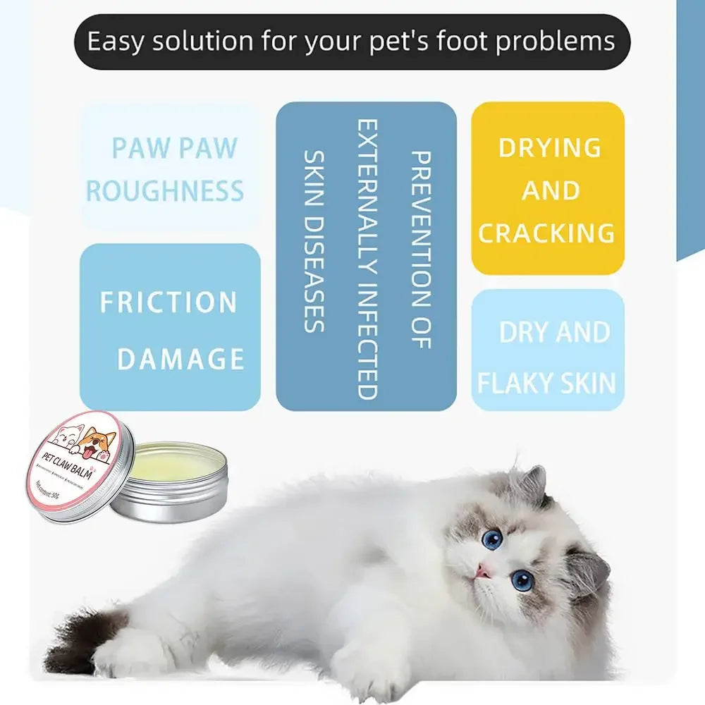 🐾 Pet Paw Balm 50g - Healing Protective Cream for Rough Paws & Dry Noses
