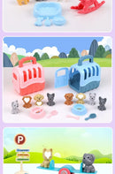 Pet Family Pretend Play Set - Mini House & Dolls