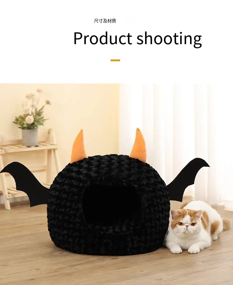 Halloween Bat Pet Cave Bed - Cozy Fall & Winter Warmth
