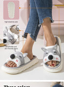 Designer Linen Platform Dog Slippers