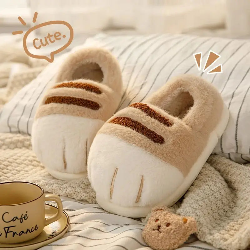 Cuddly Kawaii Cat Winter Slippers