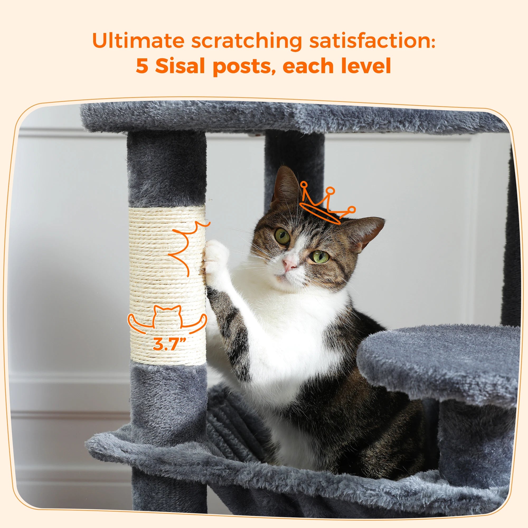 Spacious Multi-Level Cat Tower