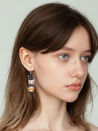 Cat Cartoon Earrings - Add Playful Charm to Any Outfit