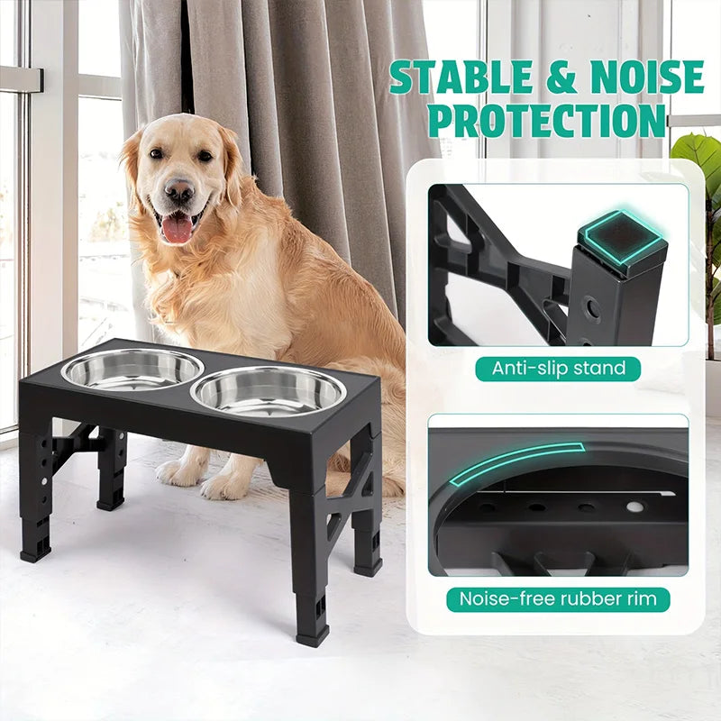 Versatile Adjustable Dog Feeder