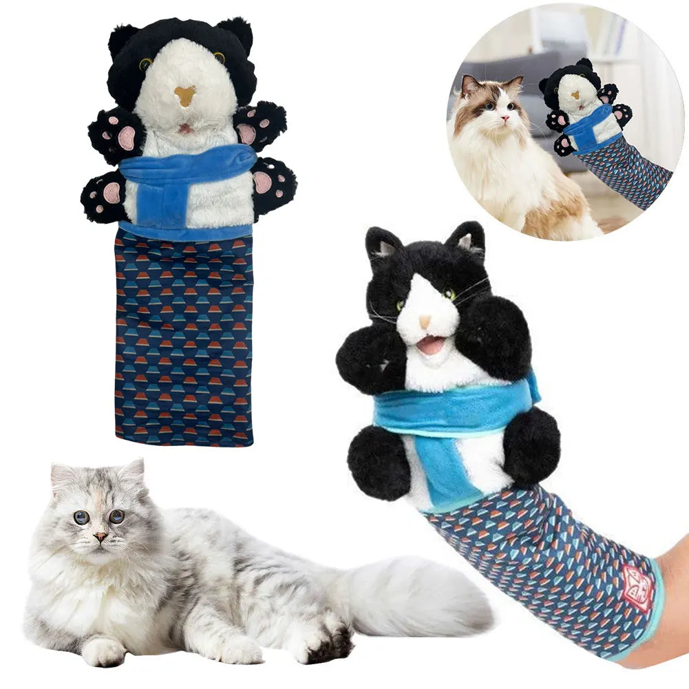 Interactive Cat Wrestling Puppet - Plush Animal Toy
