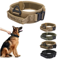 Adjustable Metal Double Buckle Tactical Dog Collar Luxury Designer Training Collar Dog German Shepherd For Medium Large Dogs by Tail chasers
