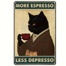 Funny Coffee Cat Sign by Tail chasers