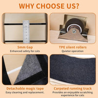 Large Cat Exercise Wheel 40 Inch Treadmill Exerciser for Indoor Cats Love Kitty Running Toy Walking Training for Fitness Weight by Tail chasers