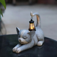 Solar Cat Garden Light - Adorable Outdoor Statue with Auto-Glow