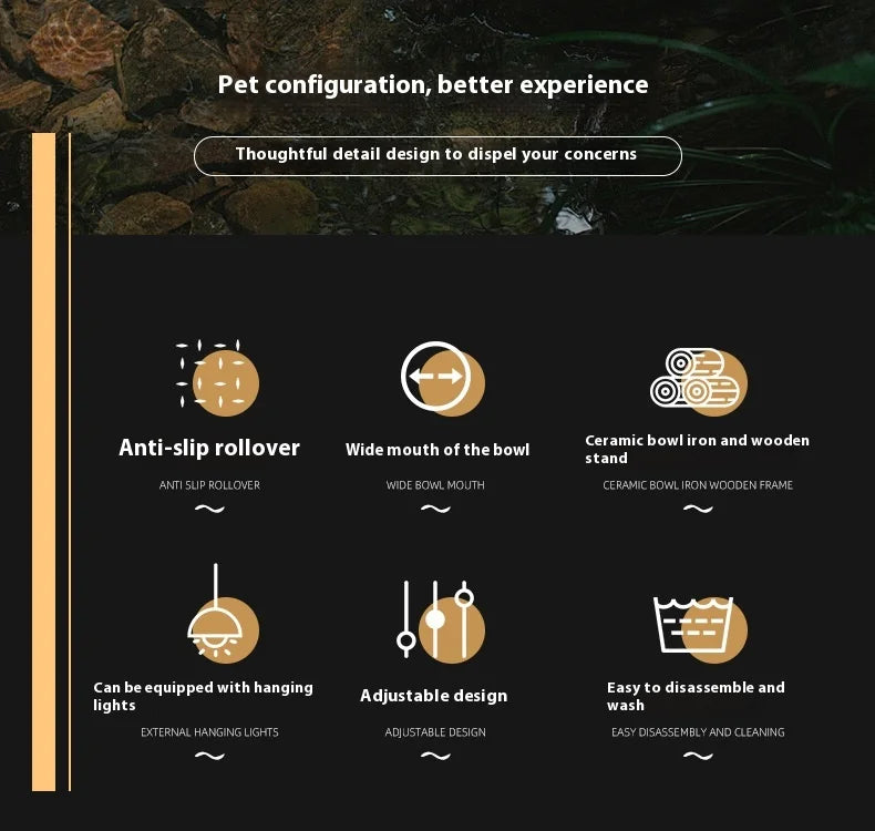 Elegant Chinese-Style Adjustable Pet Bowl by Tail chasers